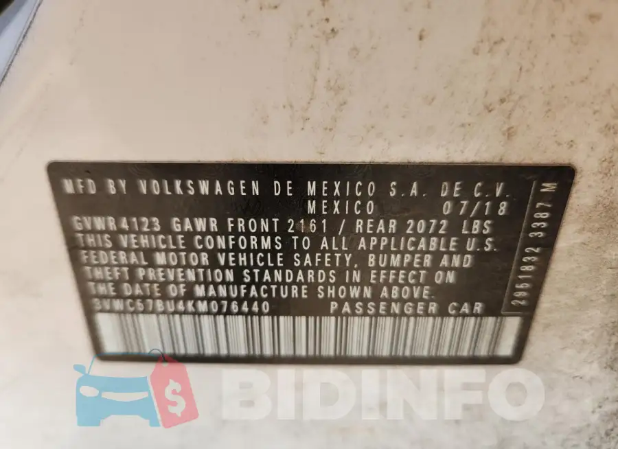 3VWC57BU4KM076440 Photo# 13