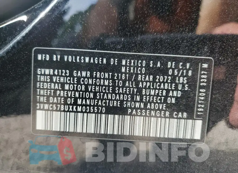 3VWC57BUXKM035570 Photo# 12