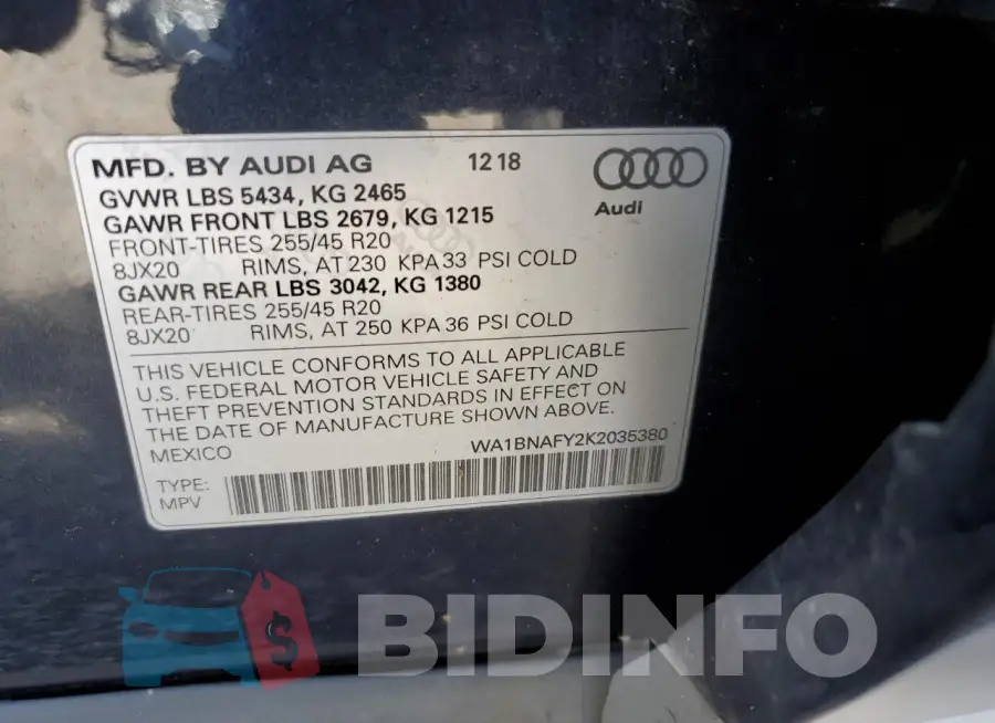 WA1BNAFY2K2035380 Photo# 14
