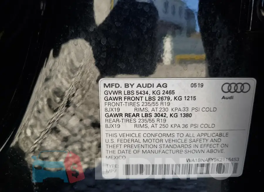 WA1BNAFY9K2115453 Photo# 13