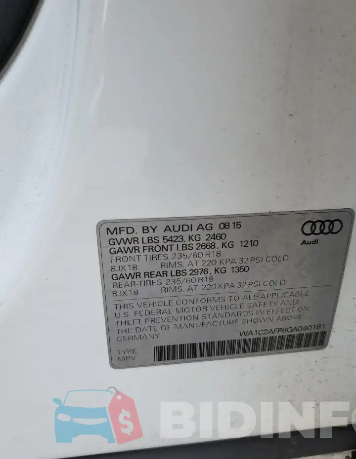WA1C2AFP8GA040181 Photo# 13