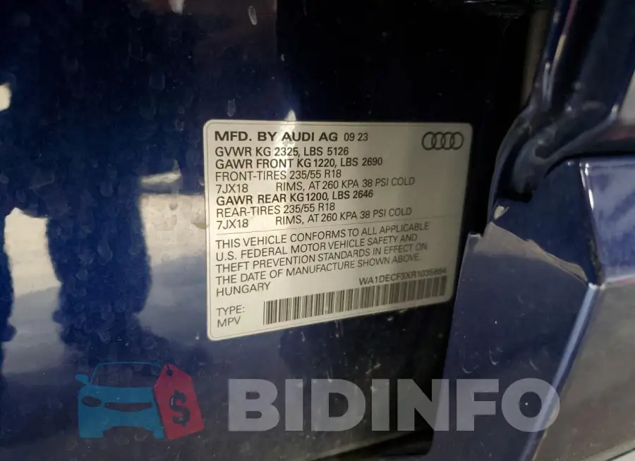 WA1DECF3XR1035894 Photo# 14