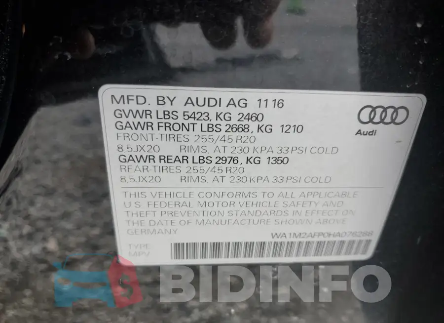 WA1M2AFP0HA076288 Photo# 13