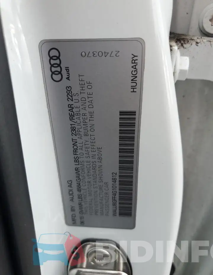 WAUJ8GFF4G1014812 Photo# 12