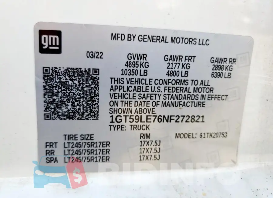 1GT59LE76NF272821 Photo# 12