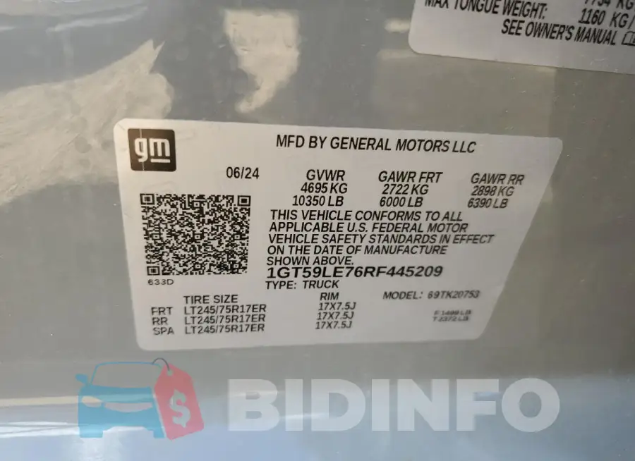 1GT59LE76RF445209 Photo# 12