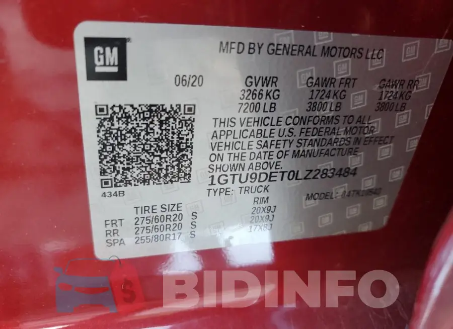 1GTU9DET0LZ283484 Photo# 12