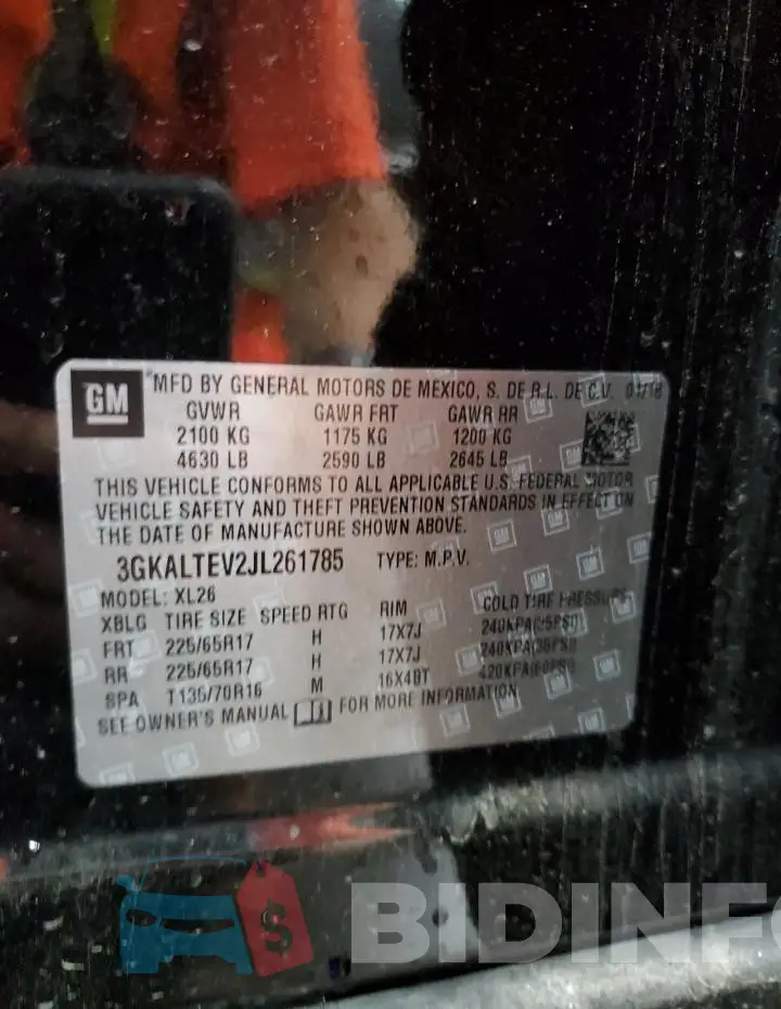 3GKALTEV2JL261785 Photo# 14