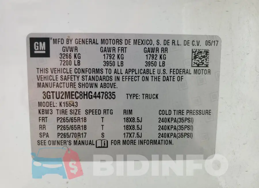 3GTU2MEC8HG447835 Photo# 12