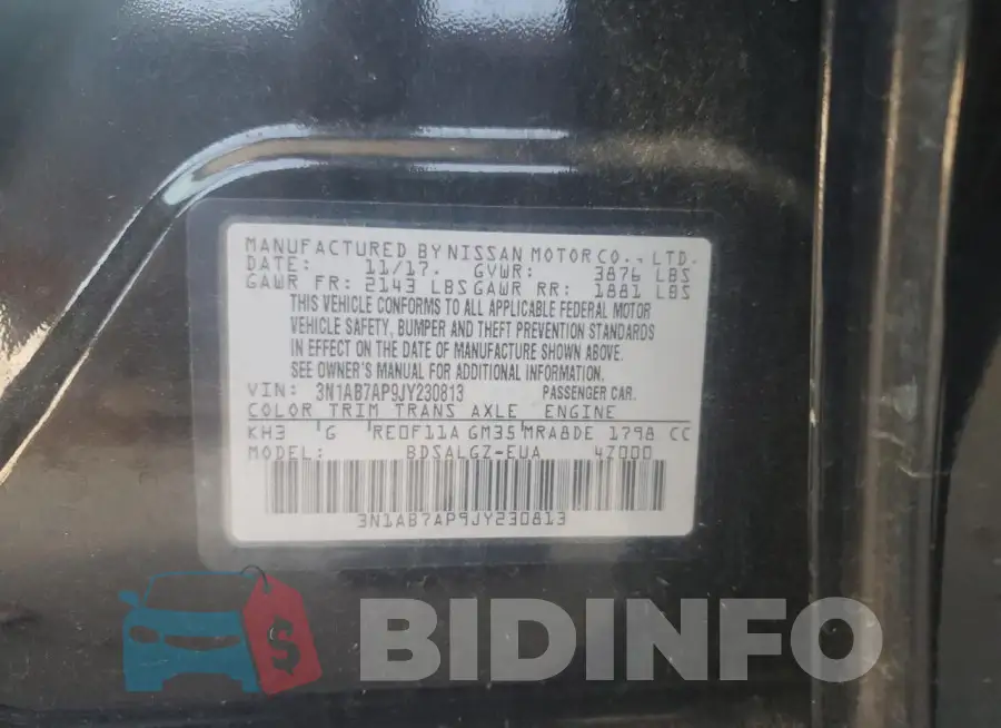 3N1AB7AP9JY230813 Photo# 12