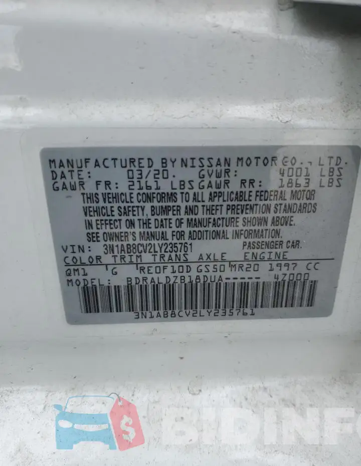 3N1AB8CV2LY235761 Photo# 12