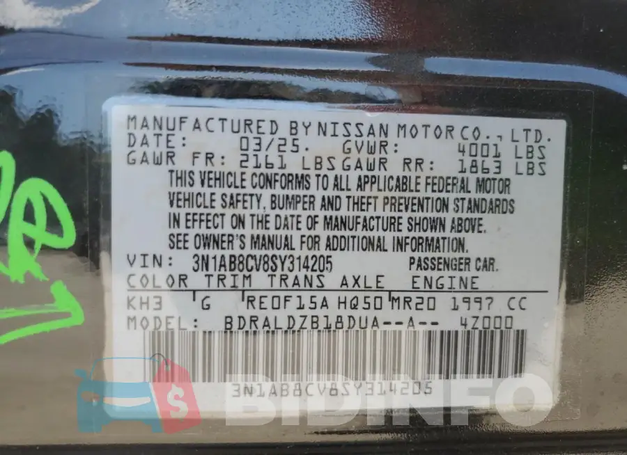3N1AB8CV8SY314205 Photo# 13