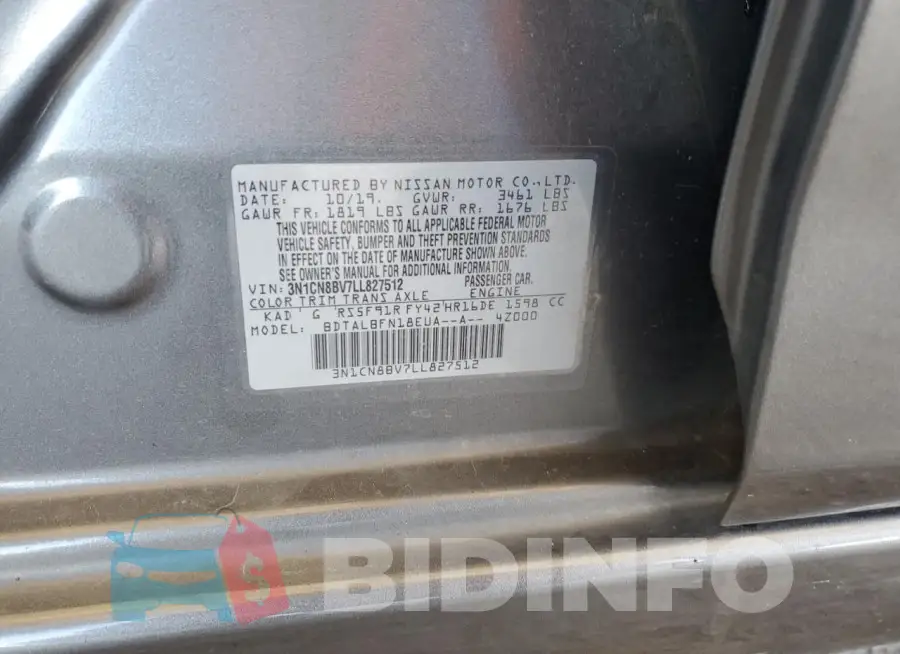 3N1CN8BV7LL827512 Photo# 12