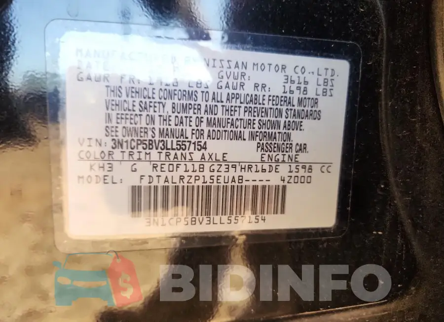3N1CP5BV3LL557154 Photo# 14