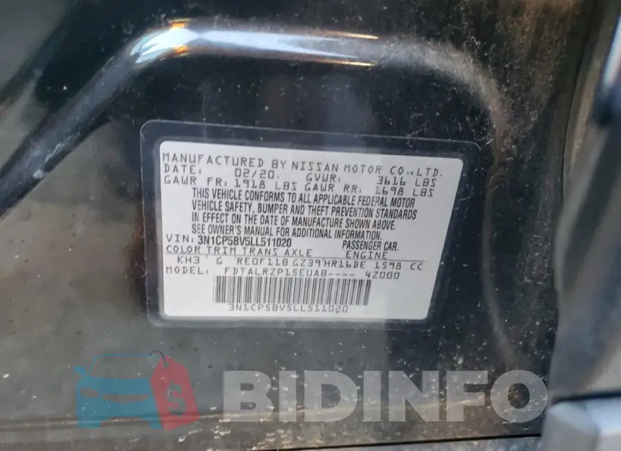 3N1CP5BV5LL511020 Photo# 13
