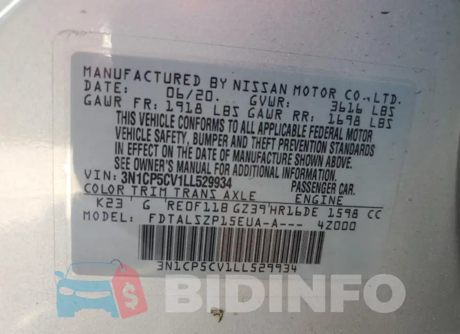 3N1CP5CV1LL529934 Photo# 12