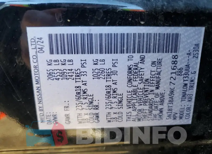 5N1BT3BA9RC721688 Photo# 14