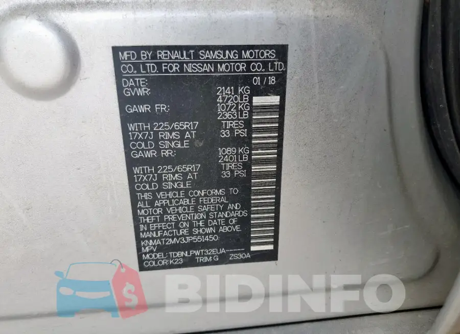 KNMAT2MV3JP551450 Photo# 13