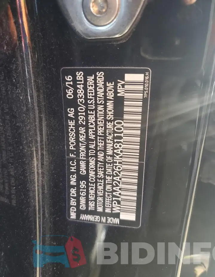 WP1AA2A26HKA81100 Photo# 13