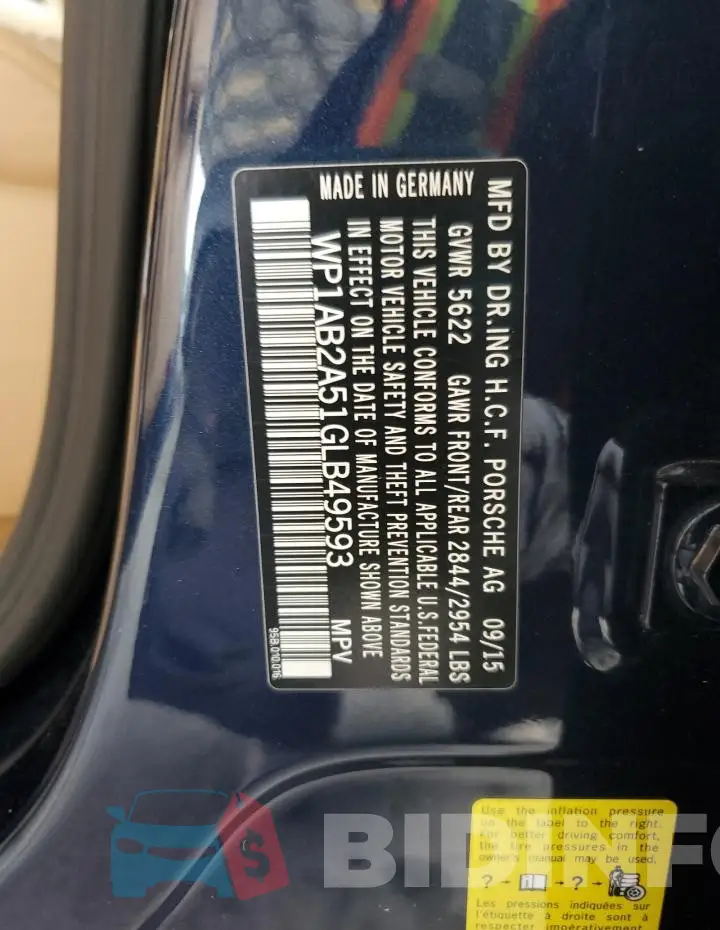 WP1AB2A51GLB49593 Photo# 13