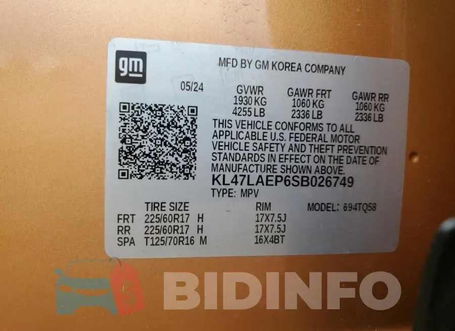 KL47LAEP6SB026749 Photo# 13