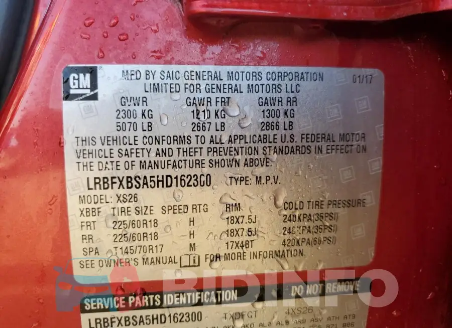 LRBFXBSA5HD162300 Photo# 13