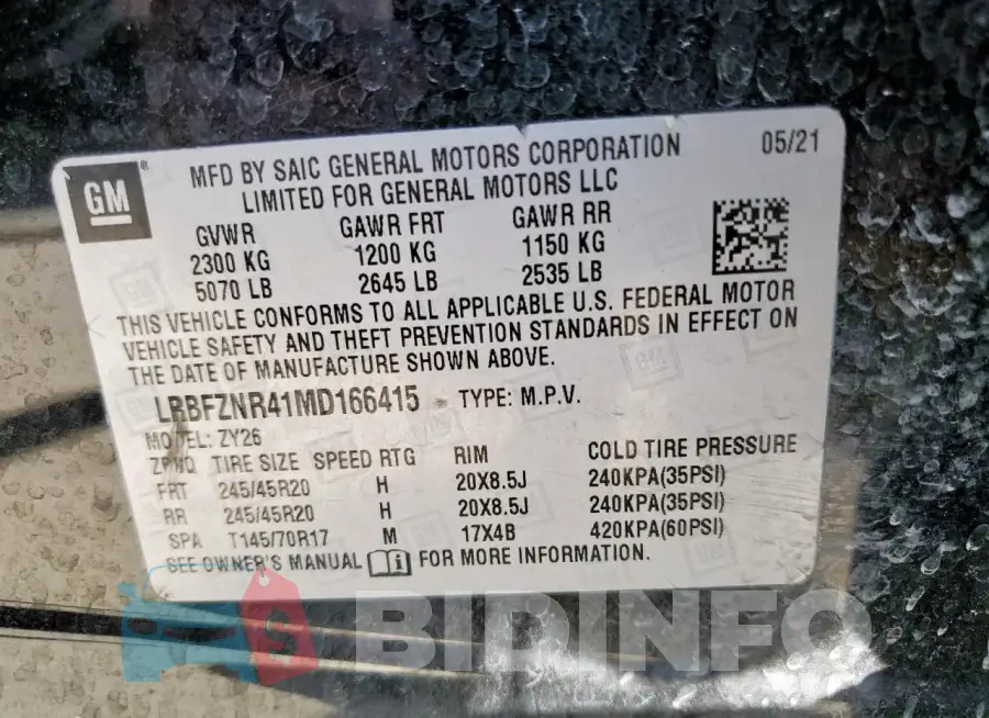 LRBFZNR41MD166415 Photo# 13