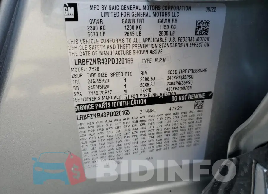 LRBFZNR43PD020165 Photo# 13