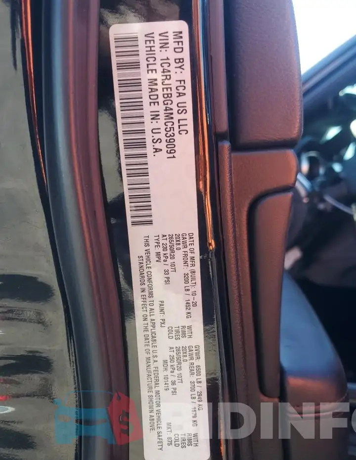 1C4RJEBG4MC539091 Photo# 14