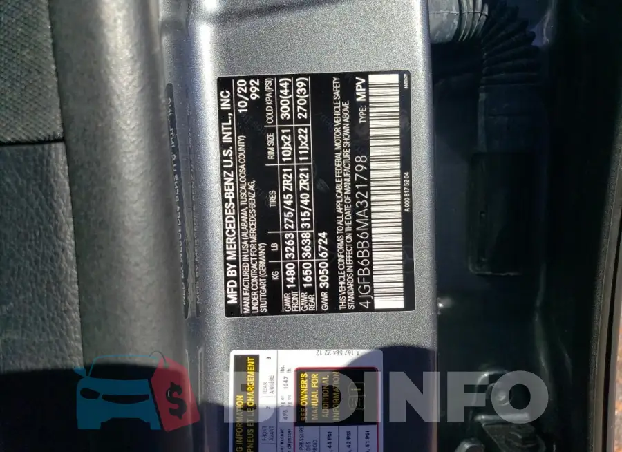4JGFB6BB6MA321798 Photo# 12
