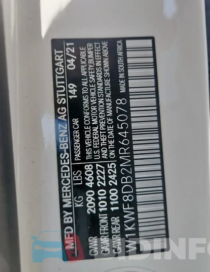 W1KWF8DB2MR645078 Photo# 12