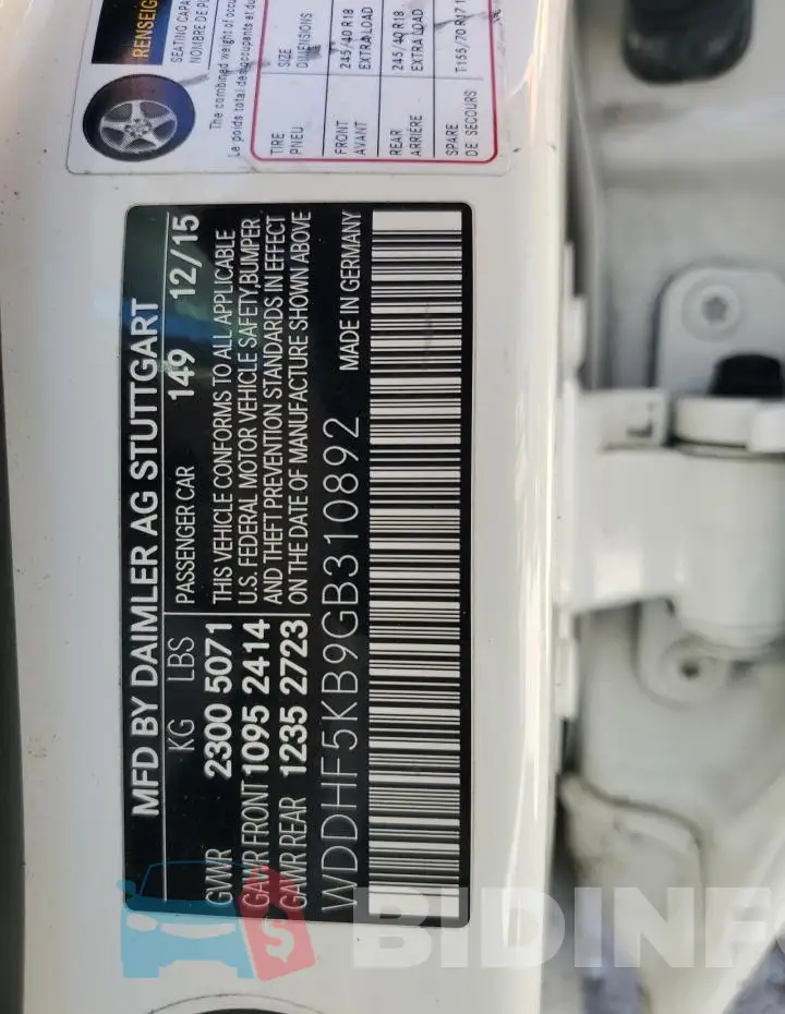 WDDHF5KB9GB310892 Photo# 12