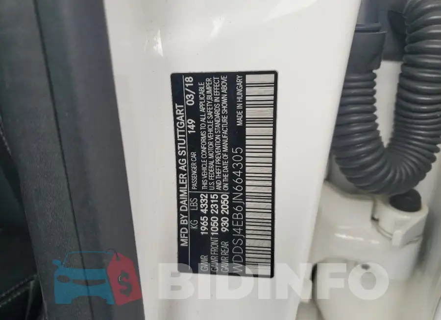 WDDSJ4EB6JN664305 Photo# 12