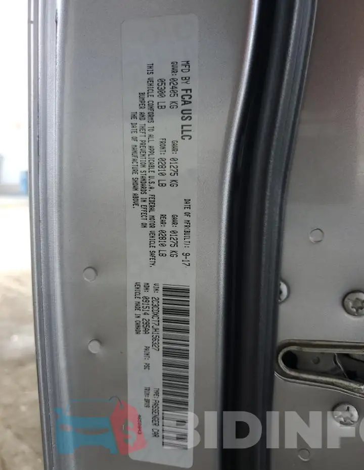 2C3CDXCT7JH156327 Photo# 12