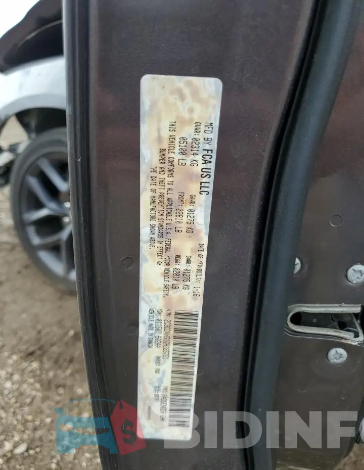 2C3CDXHG1GH186721 Photo# 13