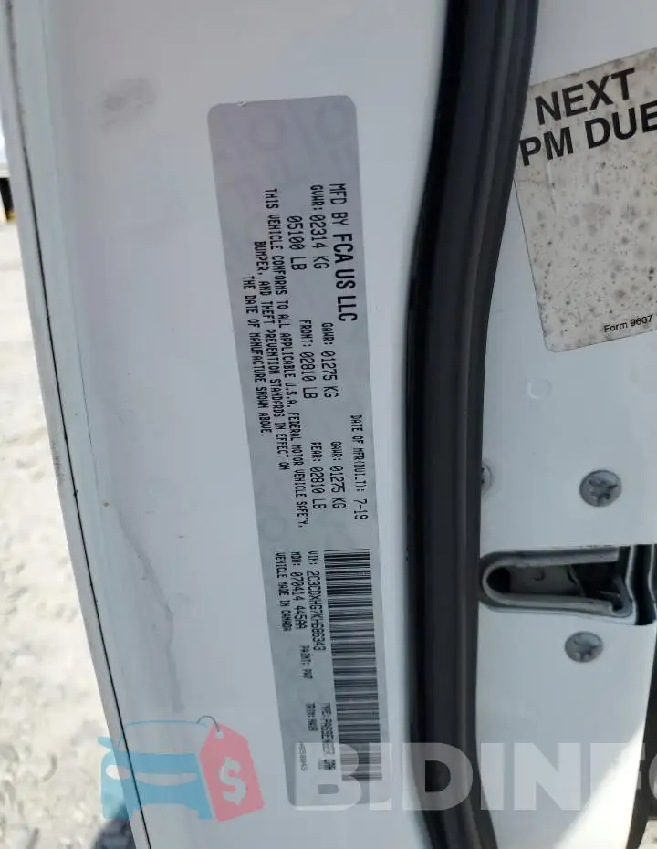2C3CDXHG7KH686343 Photo# 12