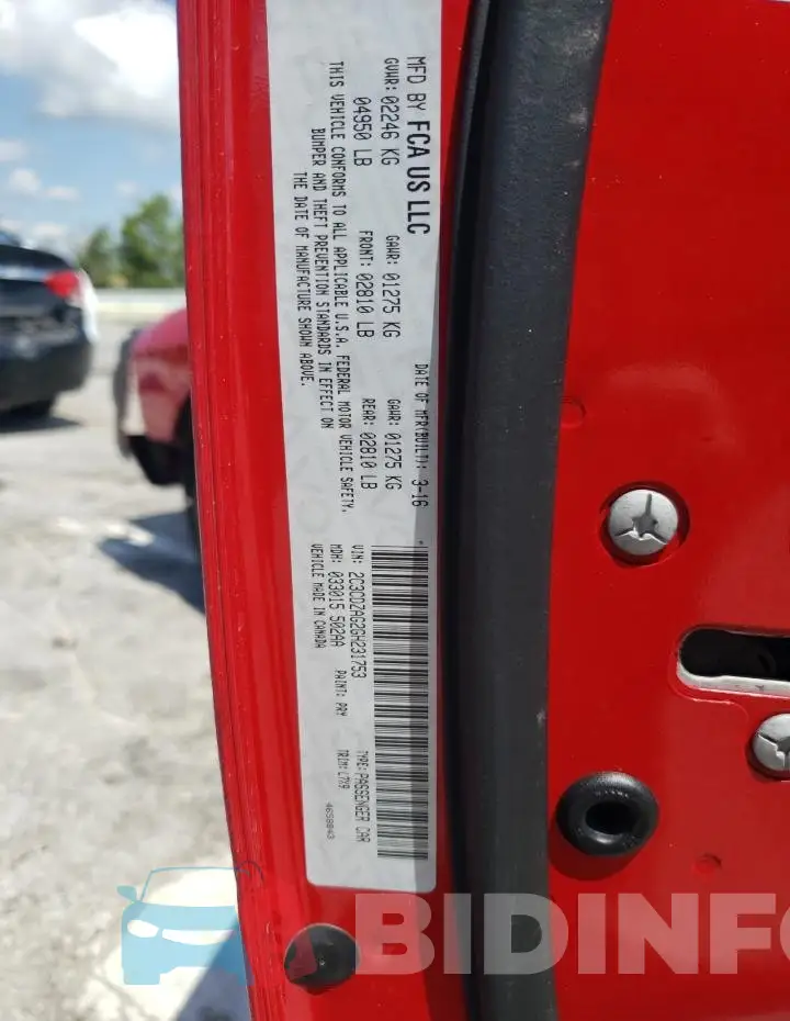 2C3CDZAG2GH231753 Photo# 13