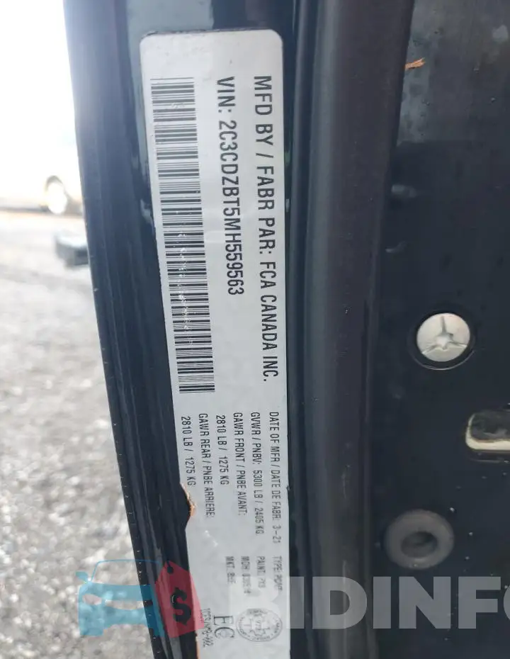 2C3CDZBT5MH559563 Photo# 12