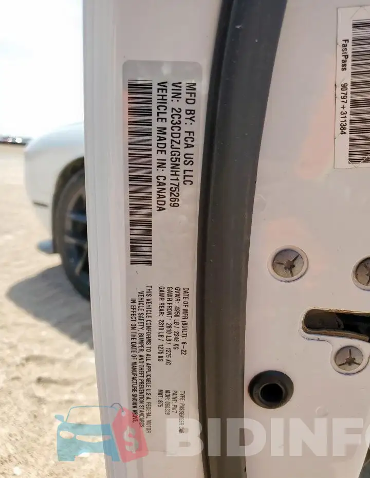 2C3CDZJG5NH175269 Photo# 12
