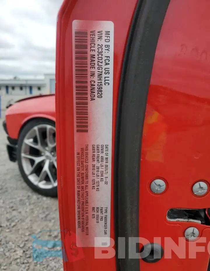 2C3CDZJG7NH159820 Photo# 12