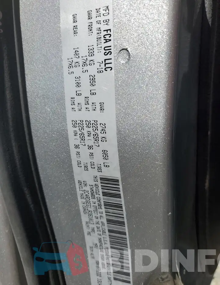 2C4RDGEG1JR361013 Photo# 14