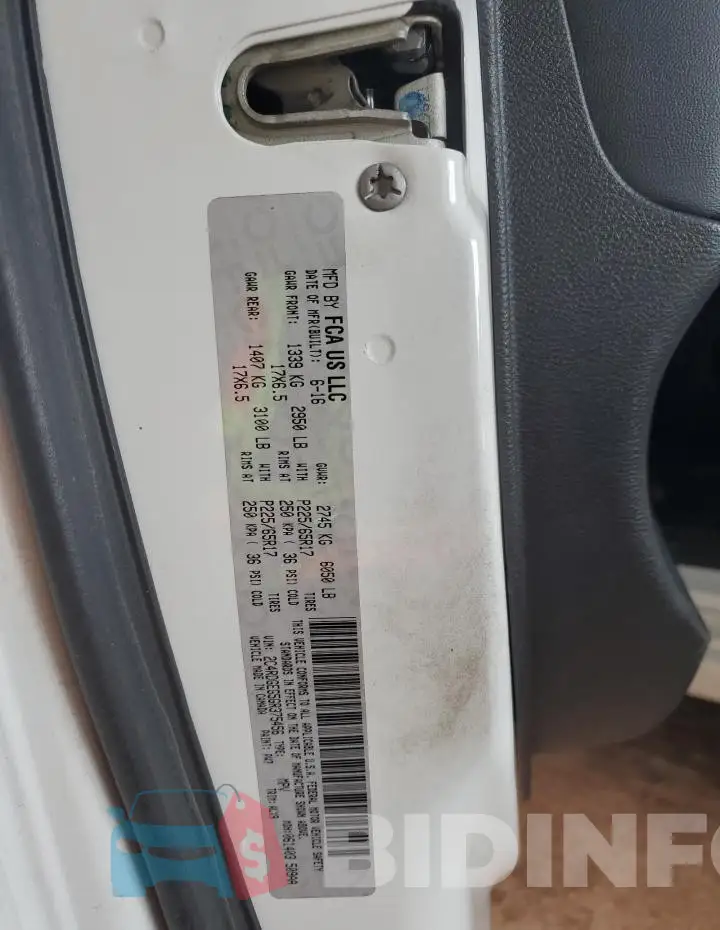 2C4RDGEG5GR375456 Photo# 13