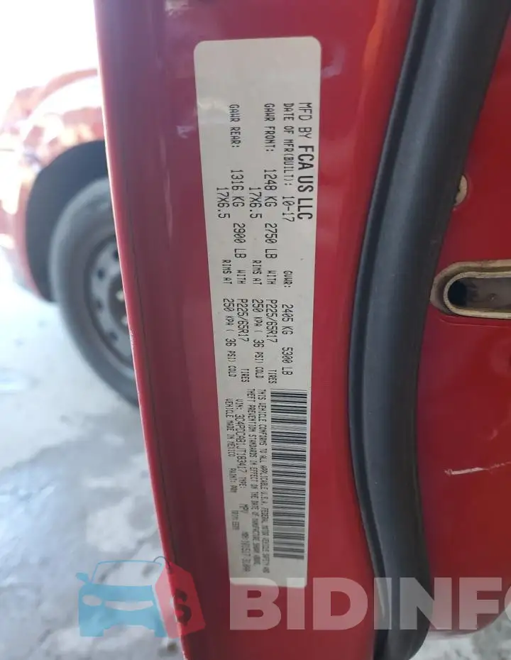 3C4PDCAB1JT183417 Photo# 13