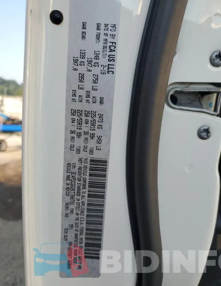 3C4PDCGG2KT700731 Photo# 13