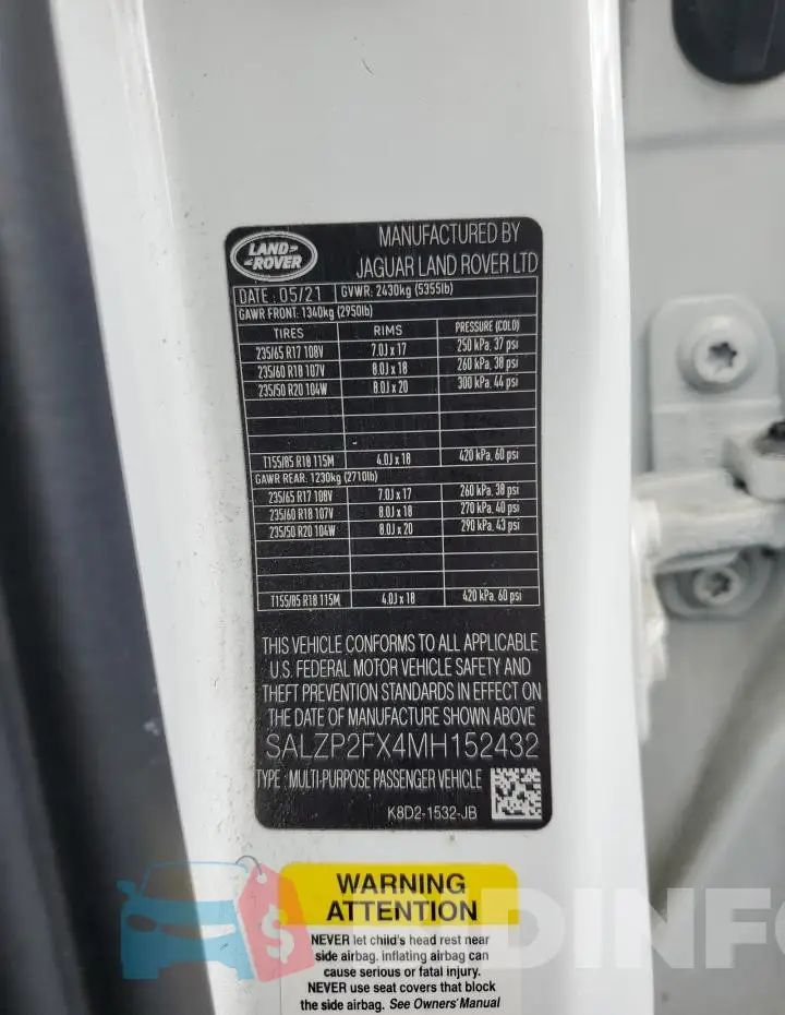 SALZP2FX4MH152432 Photo# 13