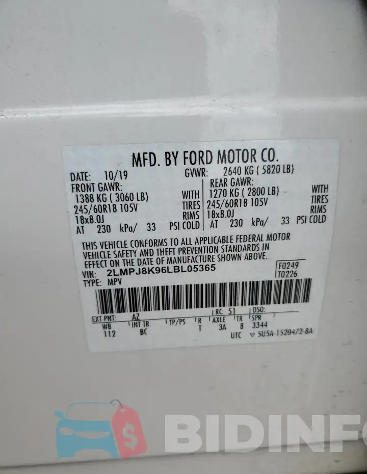 2LMPJ8K96LBL05365 Photo# 14
