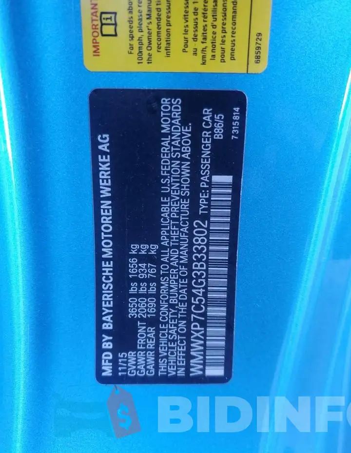 WMWXP7C54G3B33802 Photo# 12