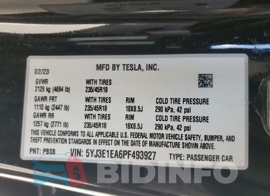 5YJ3E1EA6PF493927 Photo# 12