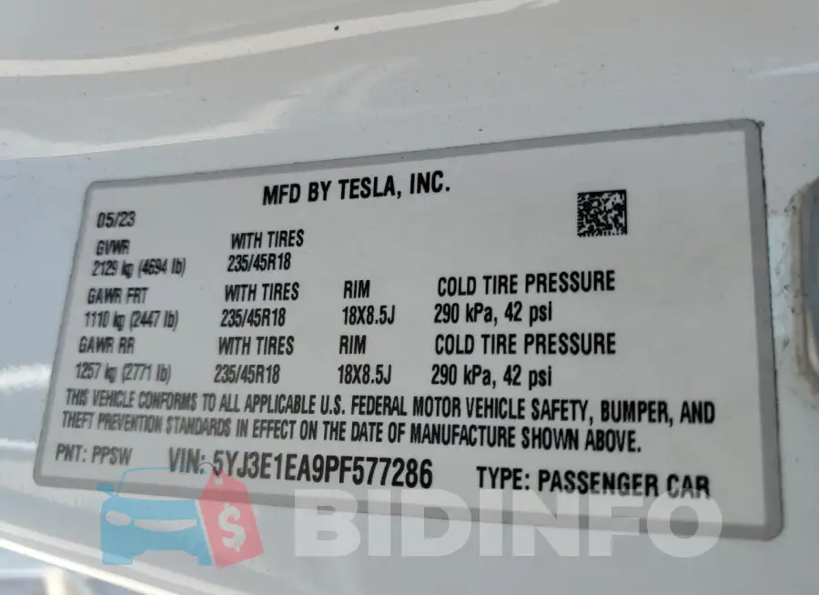 5YJ3E1EA9PF577286 Photo# 13