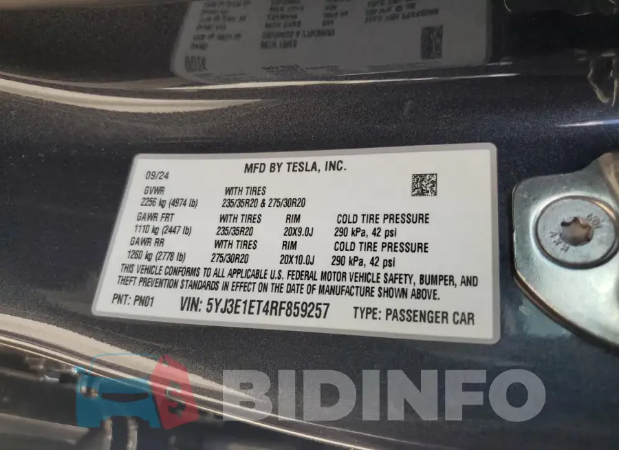 5YJ3E1ET4RF859257 Photo# 12